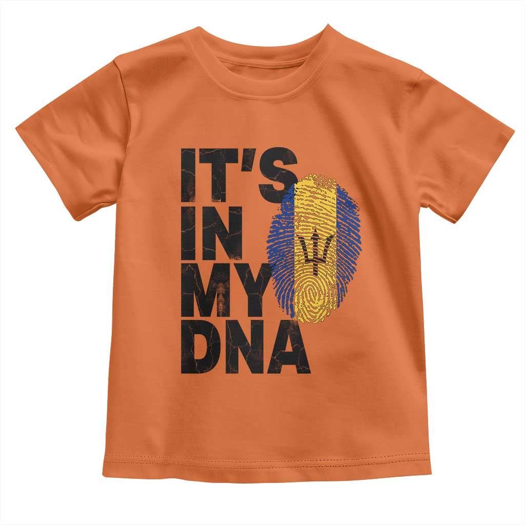 It's In My DNA Barbados Barbadian Toddler T Shirt Pride Heritage Patriotic Gift TS10 Orange Print Your Wear
