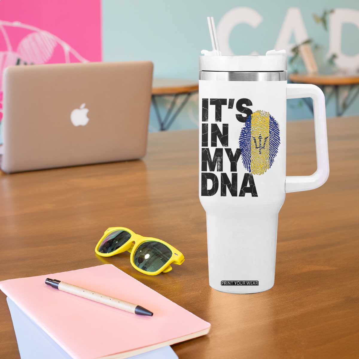 It's In My DNA Barbados Barbadian Tumbler With Handle Pride Heritage Patriotic Gift TS10 Print Your Wear