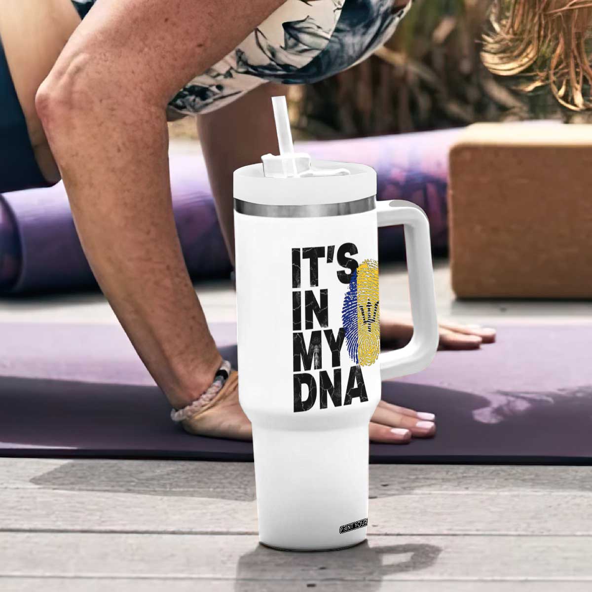 It's In My DNA Barbados Barbadian Tumbler With Handle Pride Heritage Patriotic Gift TS10 Print Your Wear