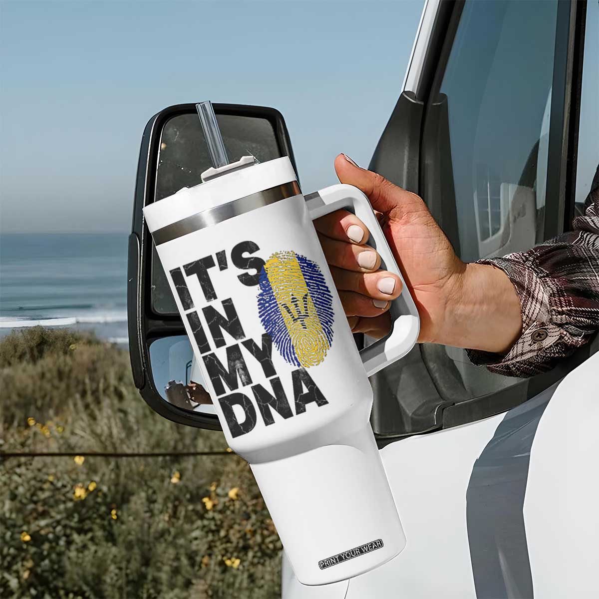 It's In My DNA Barbados Barbadian Tumbler With Handle Pride Heritage Patriotic Gift TS10 Print Your Wear