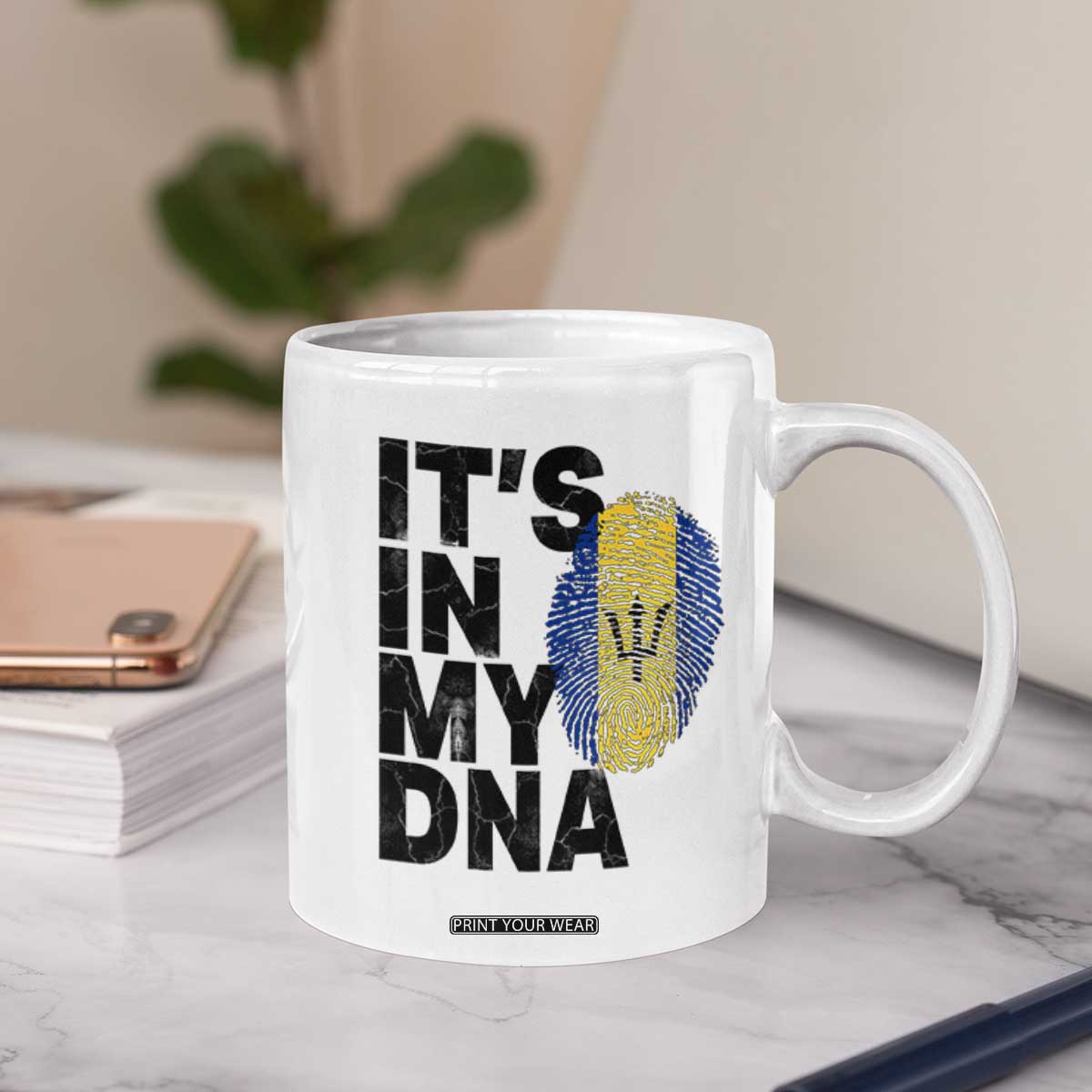 It's In My DNA Barbados Barbadian Coffee Mug Pride Heritage Patriotic Gift TS10 Print Your Wear
