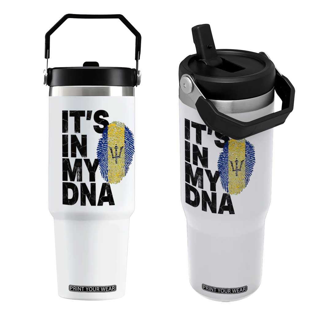 It's In My DNA Barbados Barbadian Flip Straw Tumbler Pride Heritage Patriotic Gift TS10 One Size: 30 oz White Print Your Wear