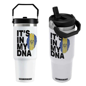 It's In My DNA Barbados Barbadian Flip Straw Tumbler Pride Heritage Patriotic Gift TS10 One Size: 30 oz White Print Your Wear