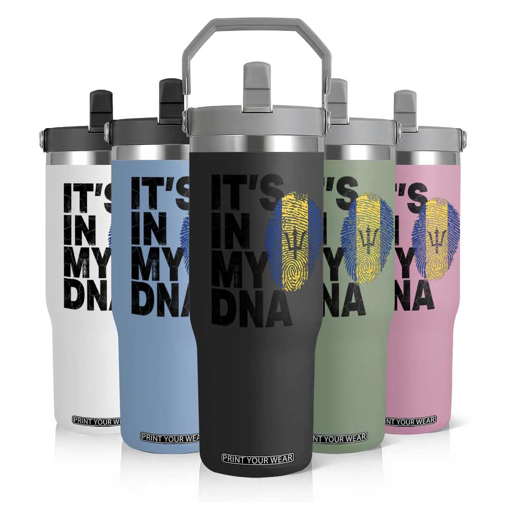 It's In My DNA Barbados Barbadian Flip Straw Tumbler Pride Heritage Patriotic Gift TS10 Print Your Wear