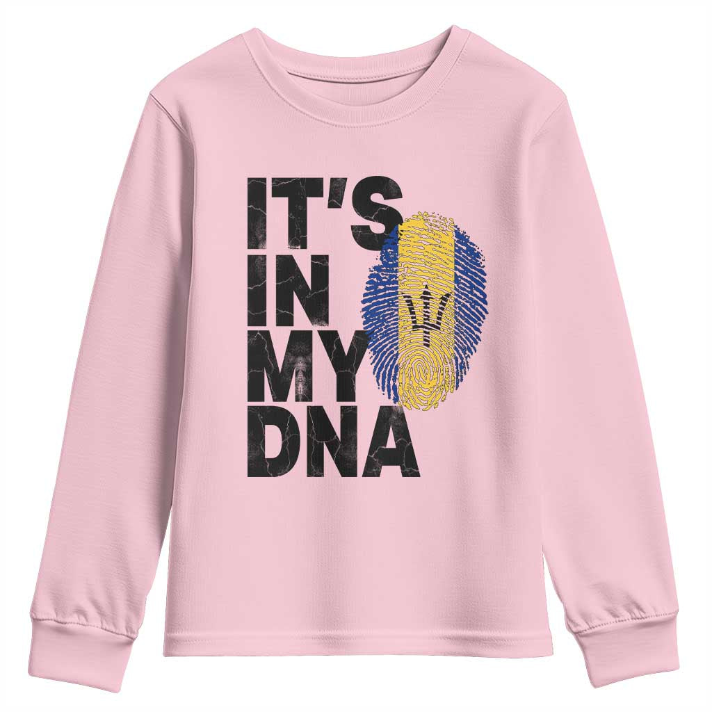 It's In My DNA Barbados Barbadian Youth Sweatshirt Pride Heritage Patriotic Gift TS10 Light Pink Print Your Wear
