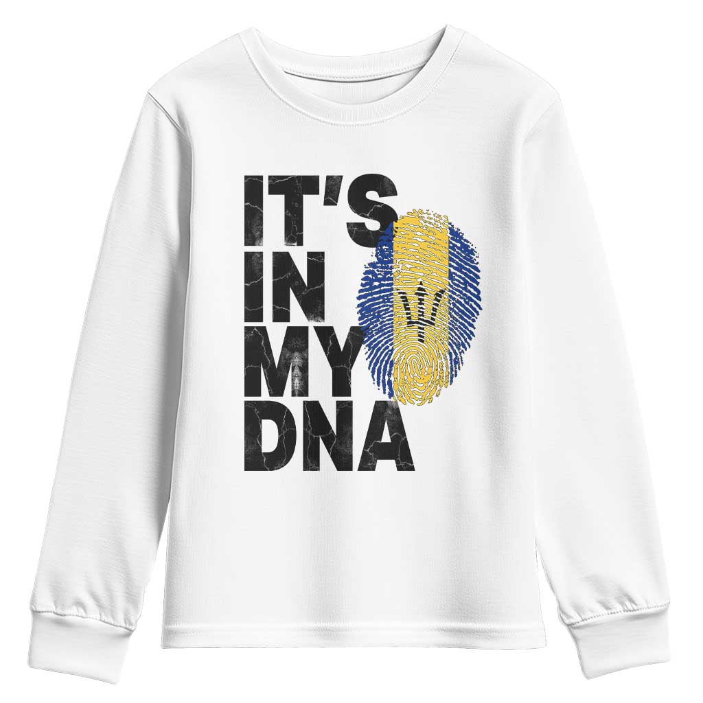 It's In My DNA Barbados Barbadian Youth Sweatshirt Pride Heritage Patriotic Gift TS10 White Print Your Wear