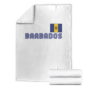 Retro Barbados Throw Blanket Vintage Barbadian Souvenir Caribbean Island Pride Heritage Gift TS10 White Print Your Wear