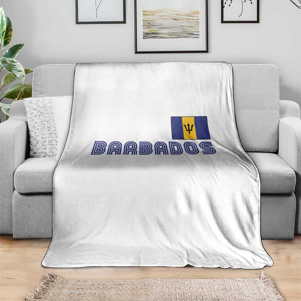 Retro Barbados Throw Blanket Vintage Barbadian Souvenir Caribbean Island Pride Heritage Gift TS10 Print Your Wear