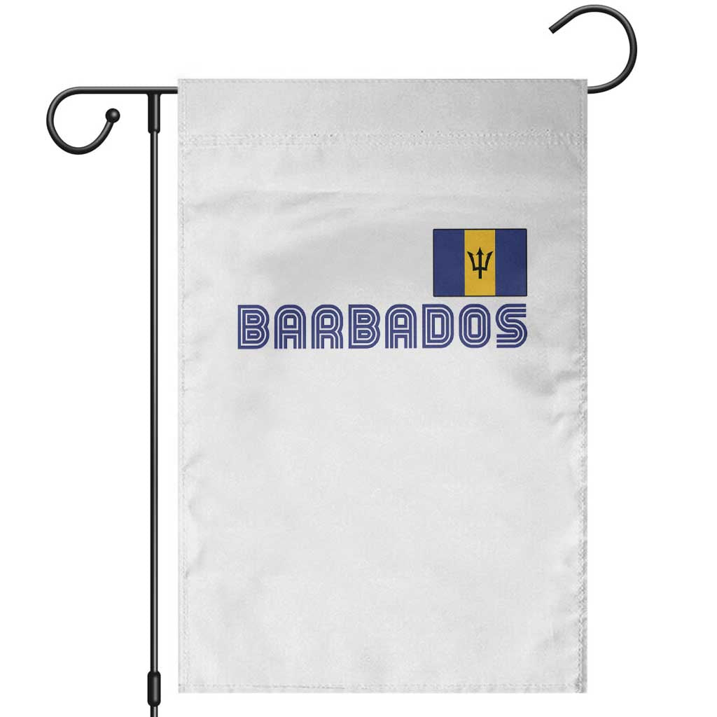 Retro Barbados Garden Flag Vintage Barbadian Souvenir Caribbean Island Pride Heritage Gift TS10 White Print Your Wear