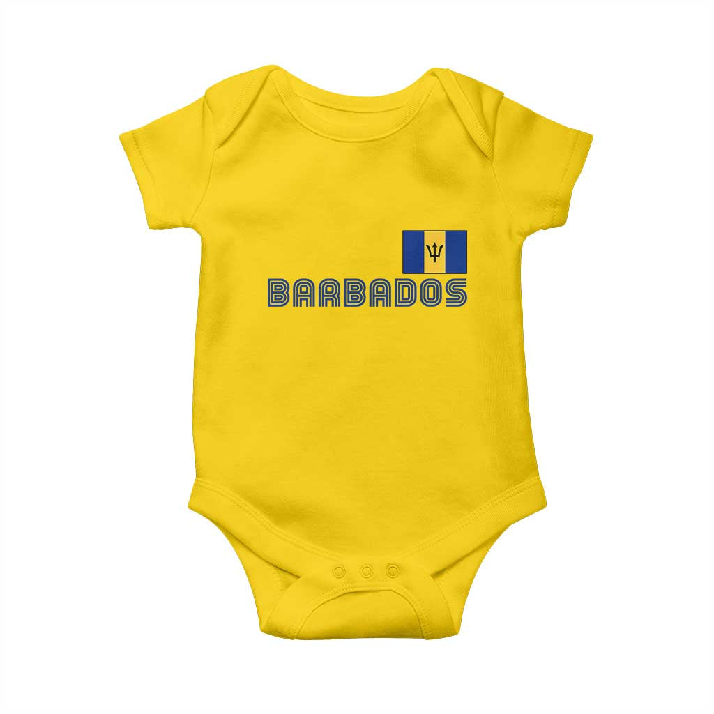Retro Barbados Baby Onesie Vintage Barbadian Souvenir Caribbean Island Pride Heritage Gift TS10 Daisy Print Your Wear