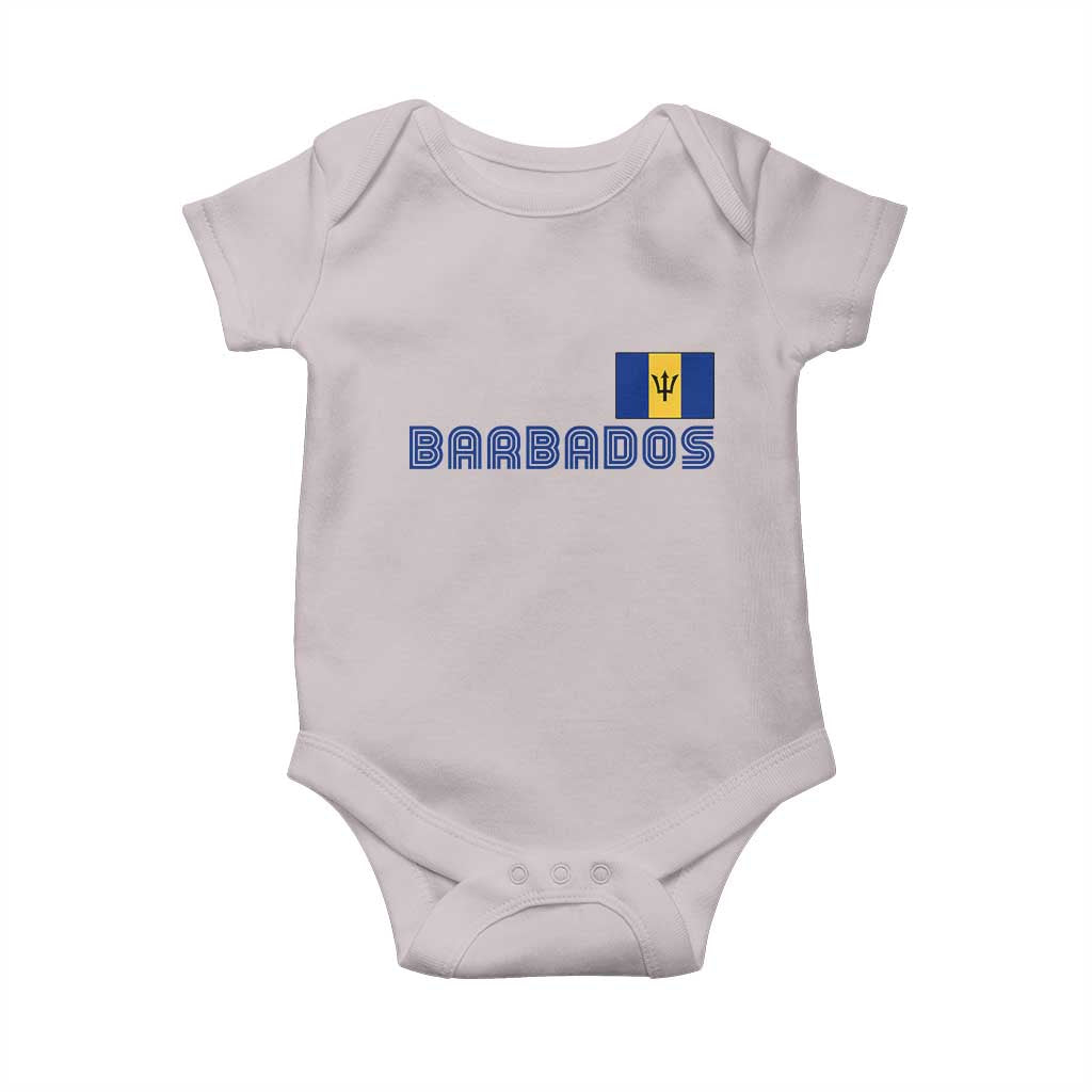 Retro Barbados Baby Onesie Vintage Barbadian Souvenir Caribbean Island Pride Heritage Gift TS10 Ice Gray Print Your Wear