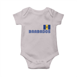Retro Barbados Baby Onesie Vintage Barbadian Souvenir Caribbean Island Pride Heritage Gift TS10 Ice Gray Print Your Wear