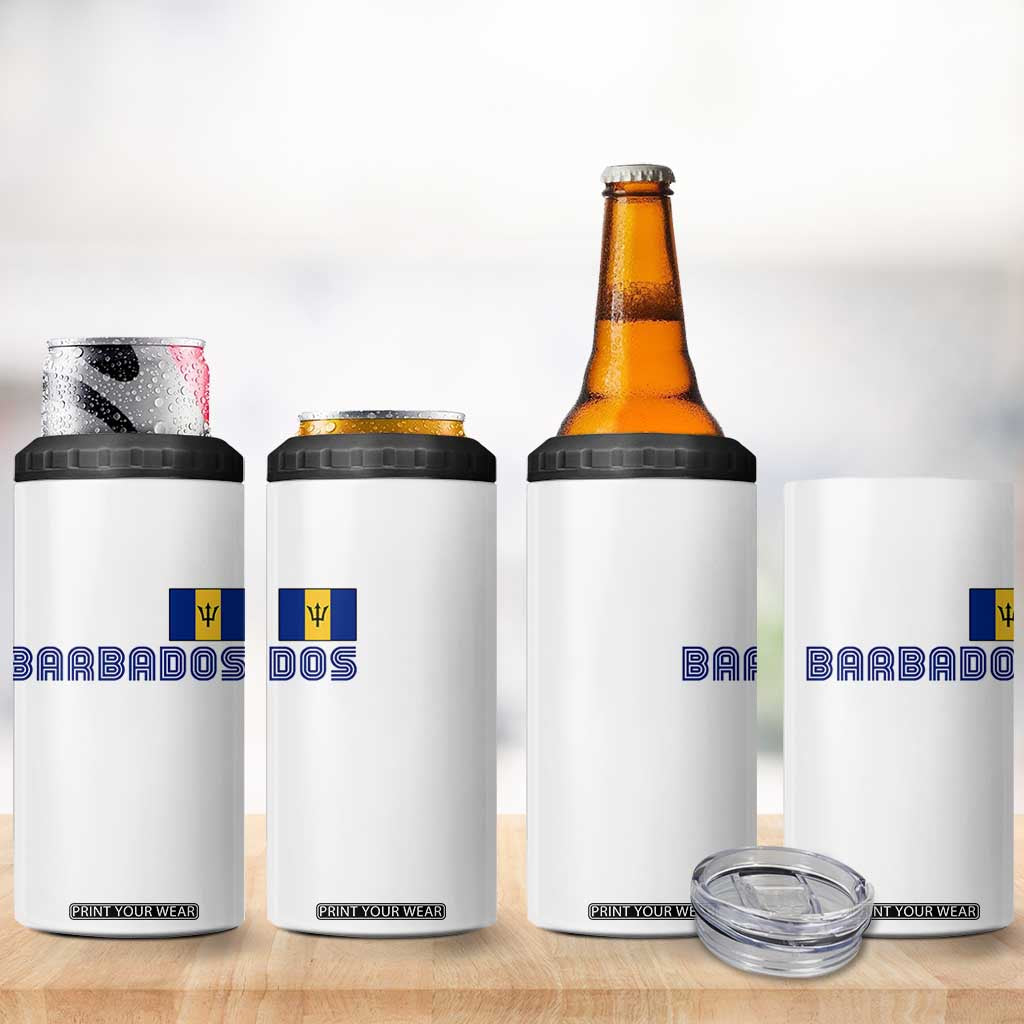Retro Barbados 4 in 1 Can Cooler Tumbler Vintage Barbadian Souvenir Caribbean Island Pride Heritage Gift TS10 Print Your Wear