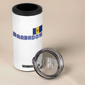 Retro Barbados 4 in 1 Can Cooler Tumbler Vintage Barbadian Souvenir Caribbean Island Pride Heritage Gift TS10 Print Your Wear