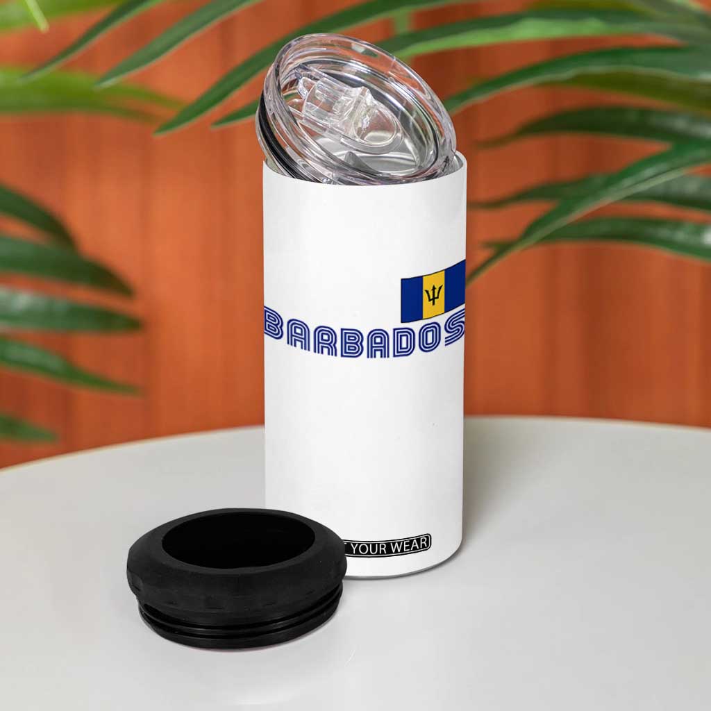 Retro Barbados 4 in 1 Can Cooler Tumbler Vintage Barbadian Souvenir Caribbean Island Pride Heritage Gift TS10 Print Your Wear