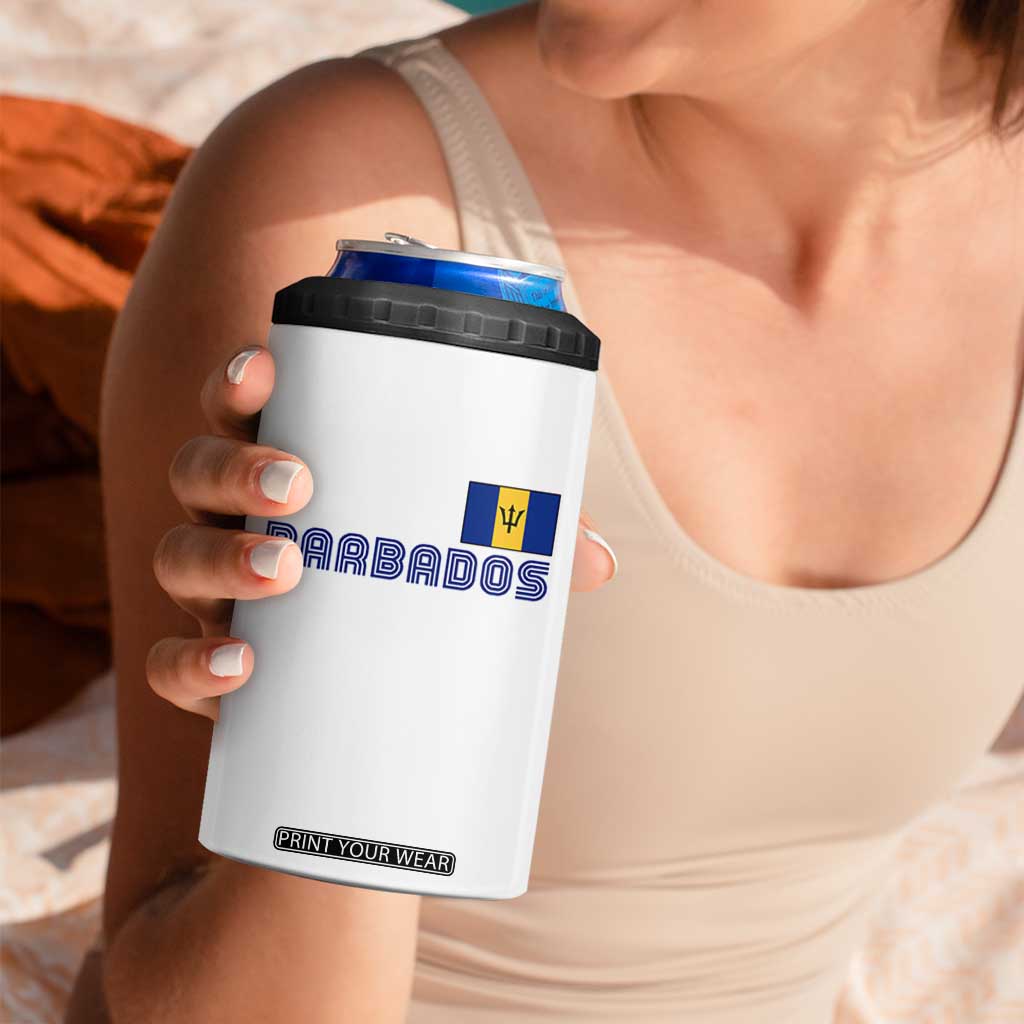 Retro Barbados 4 in 1 Can Cooler Tumbler Vintage Barbadian Souvenir Caribbean Island Pride Heritage Gift TS10 Print Your Wear