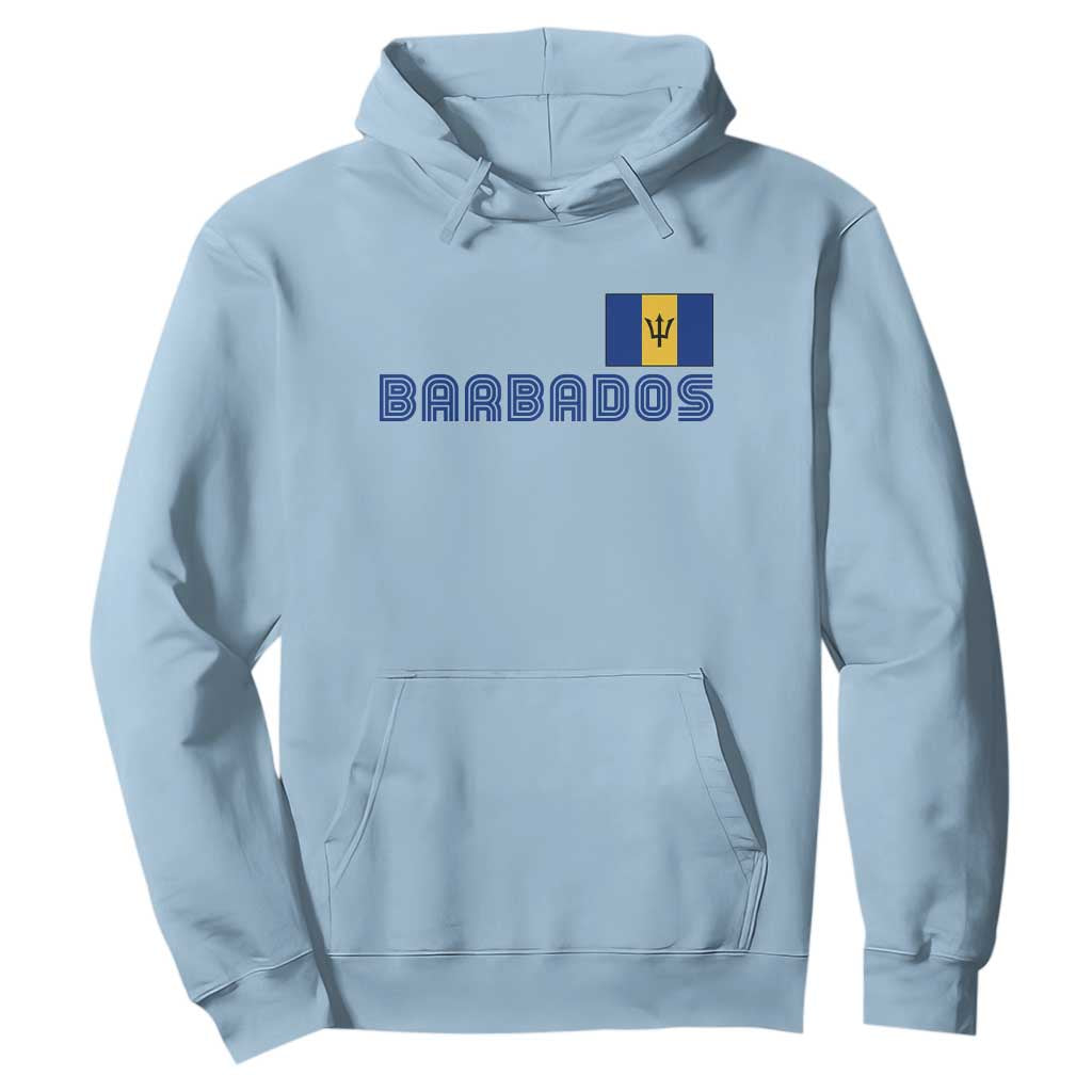 Retro Barbados Hoodie Vintage Barbadian Souvenir Caribbean Island Pride Heritage Gift TS10 Light Blue Print Your Wear