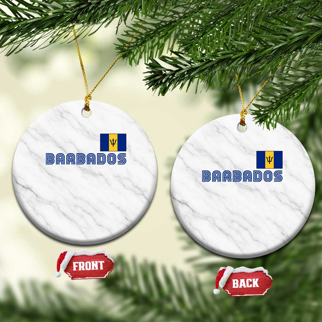 Retro Barbados Ceramic Ornament Vintage Barbadian Souvenir Caribbean Island Pride Heritage Gift TS10 1pc White Marble Print Your Wear