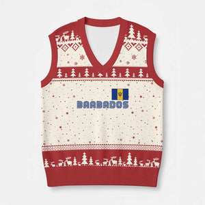 Retro Barbados V-Neck Knit Sweater Vest Vintage Barbadian Souvenir Caribbean Island Pride Heritage Gift TS10 Beige Red Print Your Wear