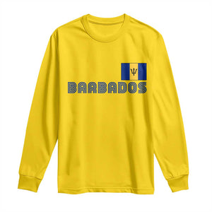 Retro Barbados Long Sleeve Shirt Vintage Barbadian Souvenir Caribbean Island Pride Heritage Gift TS10 Daisy Print Your Wear