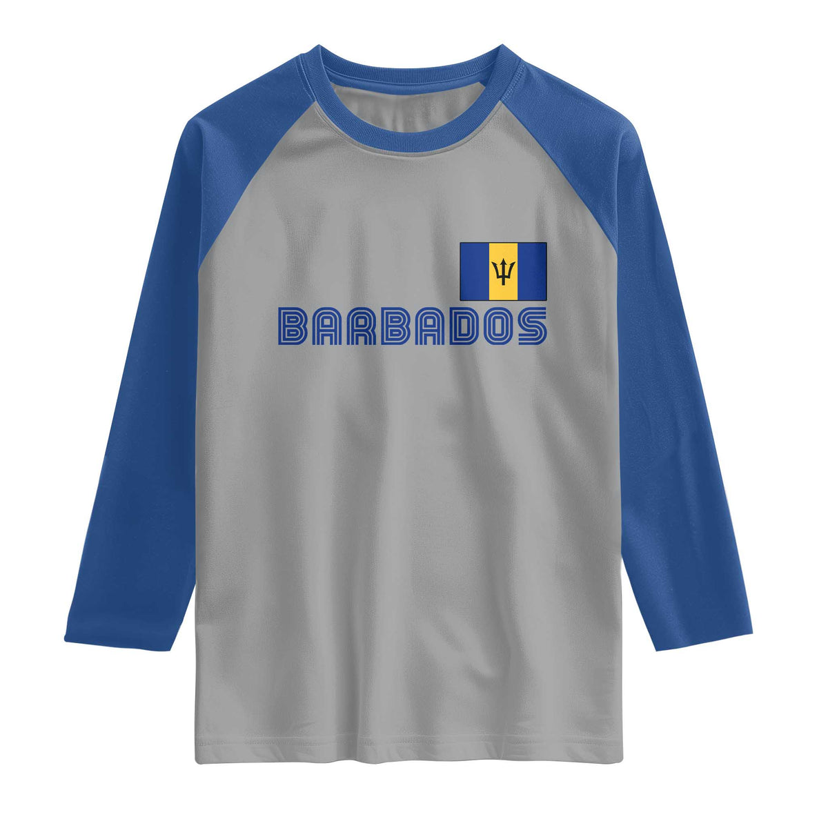 Retro Barbados Raglan Shirt Vintage Barbadian Souvenir Caribbean Island Pride Heritage Gift TS10 Sport Gray Royal Print Your Wear