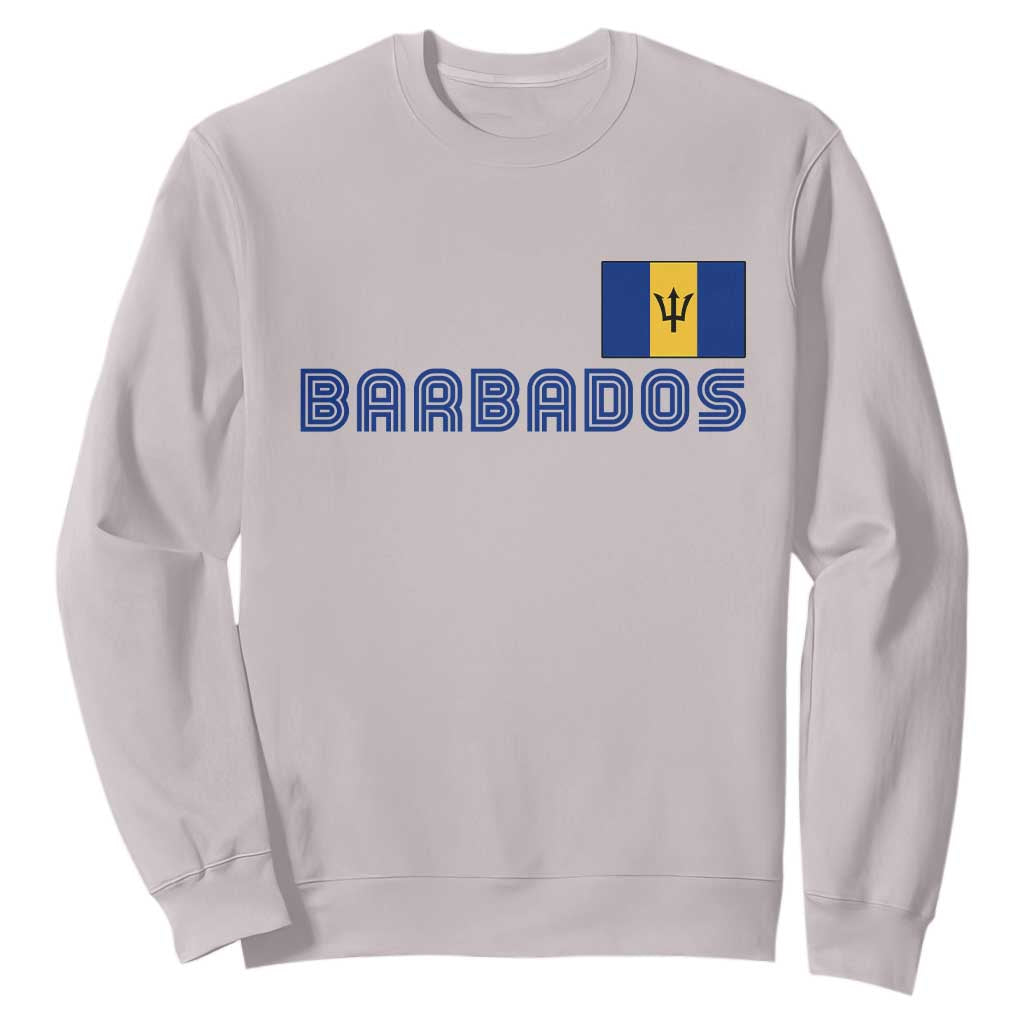 Retro Barbados Sweatshirt Vintage Barbadian Souvenir Caribbean Island Pride Heritage Gift TS10 Ice Gray Print Your Wear