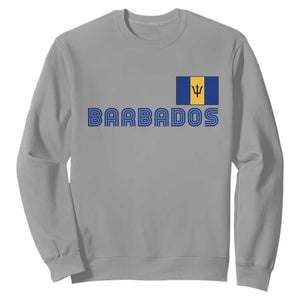 Retro Barbados Sweatshirt Vintage Barbadian Souvenir Caribbean Island Pride Heritage Gift TS10 Sport Gray Print Your Wear