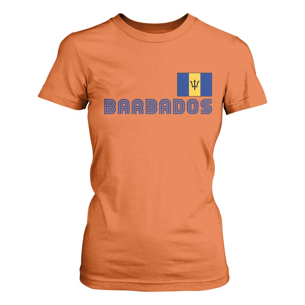 Retro Barbados T Shirt For Women Vintage Barbadian Souvenir Caribbean Island Pride Heritage Gift TS10 Orange Print Your Wear