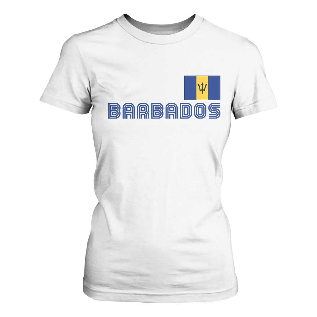 Retro Barbados T Shirt For Women Vintage Barbadian Souvenir Caribbean Island Pride Heritage Gift TS10 White Print Your Wear