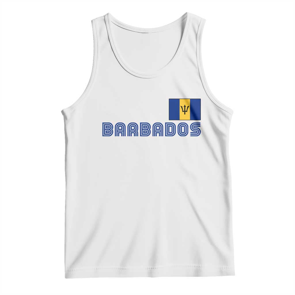 Retro Barbados Tank Top Vintage Barbadian Souvenir Caribbean Island Pride Heritage Gift TS10 White Print Your Wear