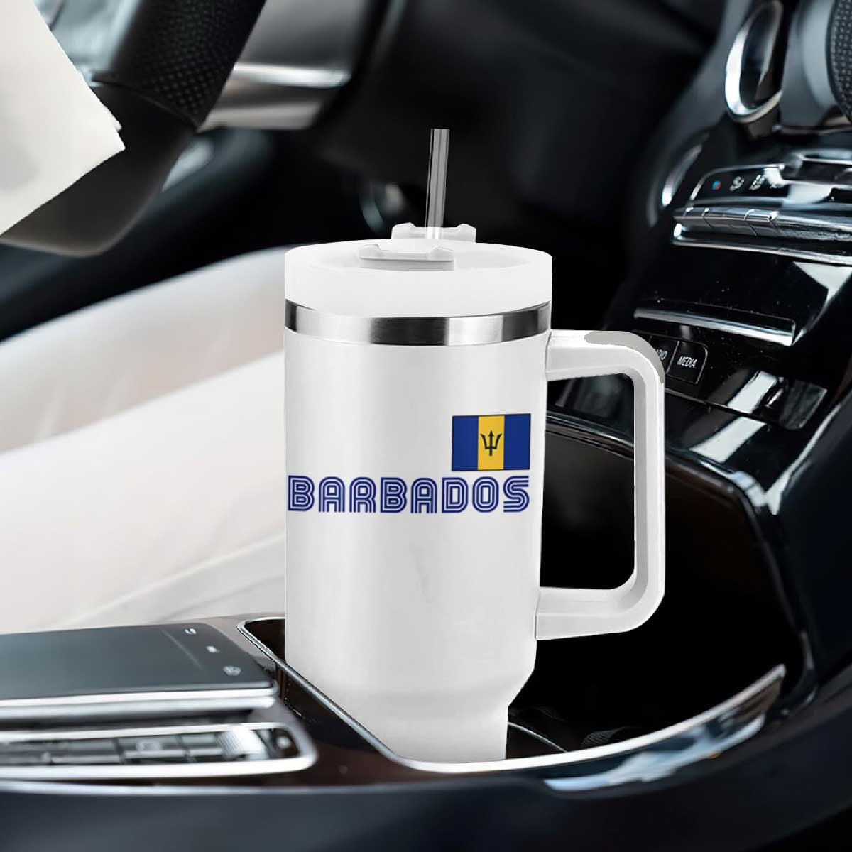 Retro Barbados Tumbler With Handle Vintage Barbadian Souvenir Caribbean Island Pride Heritage Gift TS10 Print Your Wear