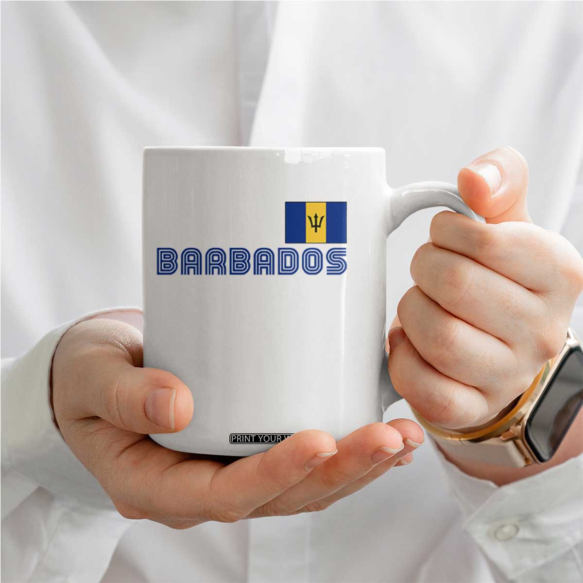 Retro Barbados Coffee Mug Vintage Barbadian Souvenir Caribbean Island Pride Heritage Gift TS10 Print Your Wear