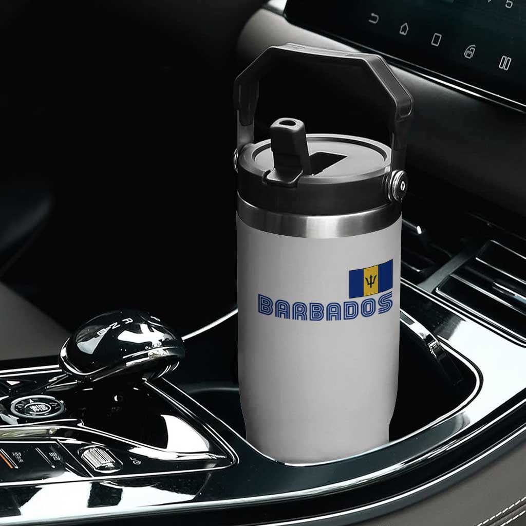Retro Barbados Flip Straw Tumbler Vintage Barbadian Souvenir Caribbean Island Pride Heritage Gift TS10 Print Your Wear