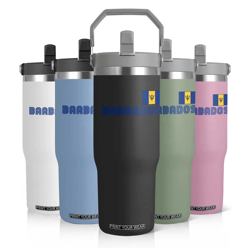 Retro Barbados Flip Straw Tumbler Vintage Barbadian Souvenir Caribbean Island Pride Heritage Gift TS10 Print Your Wear