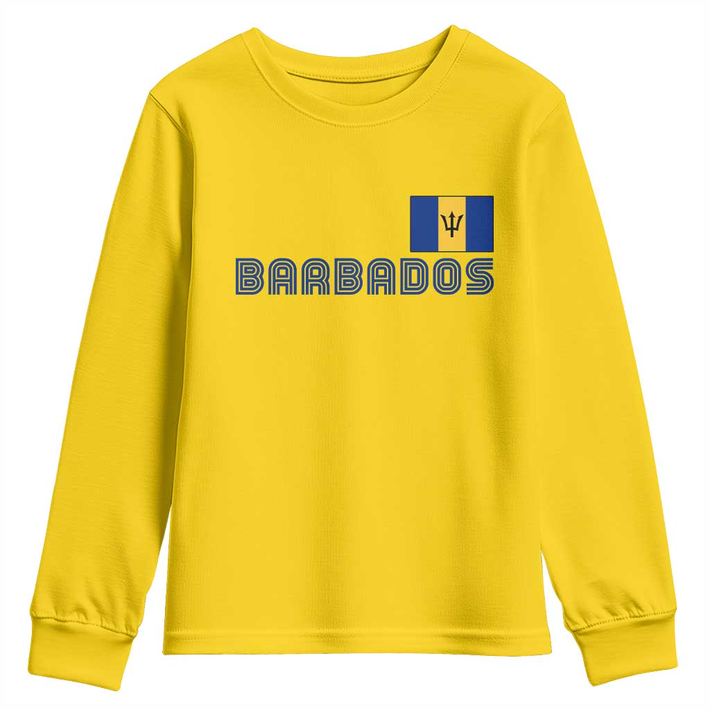 Retro Barbados Youth Sweatshirt Vintage Barbadian Souvenir Caribbean Island Pride Heritage Gift TS10 Daisy Print Your Wear