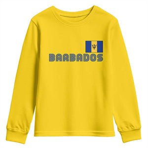 Retro Barbados Youth Sweatshirt Vintage Barbadian Souvenir Caribbean Island Pride Heritage Gift TS10 Daisy Print Your Wear