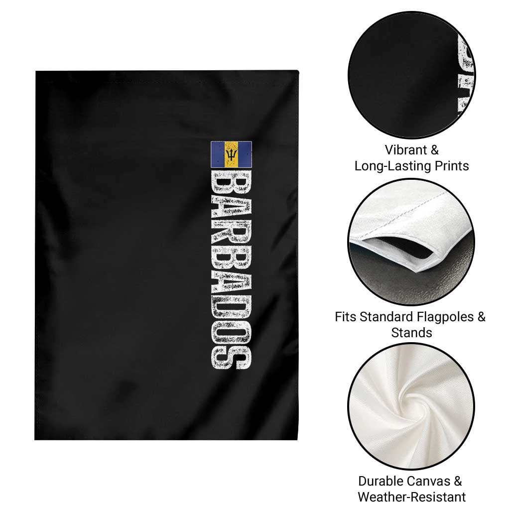 Barbados Flag Garden Flag Distressed Vertical Typography Caribbean Island Pride Heritage Gift TS10 Print Your Wear
