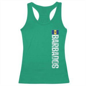 Barbados Flag Racerback Tank Top Distressed Vertical Typography Caribbean Island Pride Heritage Gift TS10 Irish Green Print Your Wear