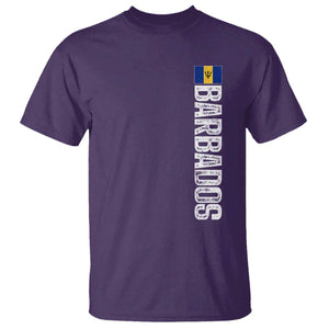 Barbados Flag T Shirt Distressed Vertical Typography Caribbean Island Pride Heritage Gift TS10 Print Your Wear