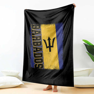 Vintage Barbados Flag Throw Blanket Distressed Patriotic Caribbean Island Barbadian Pride Heritage Gift TS10 Print Your Wear