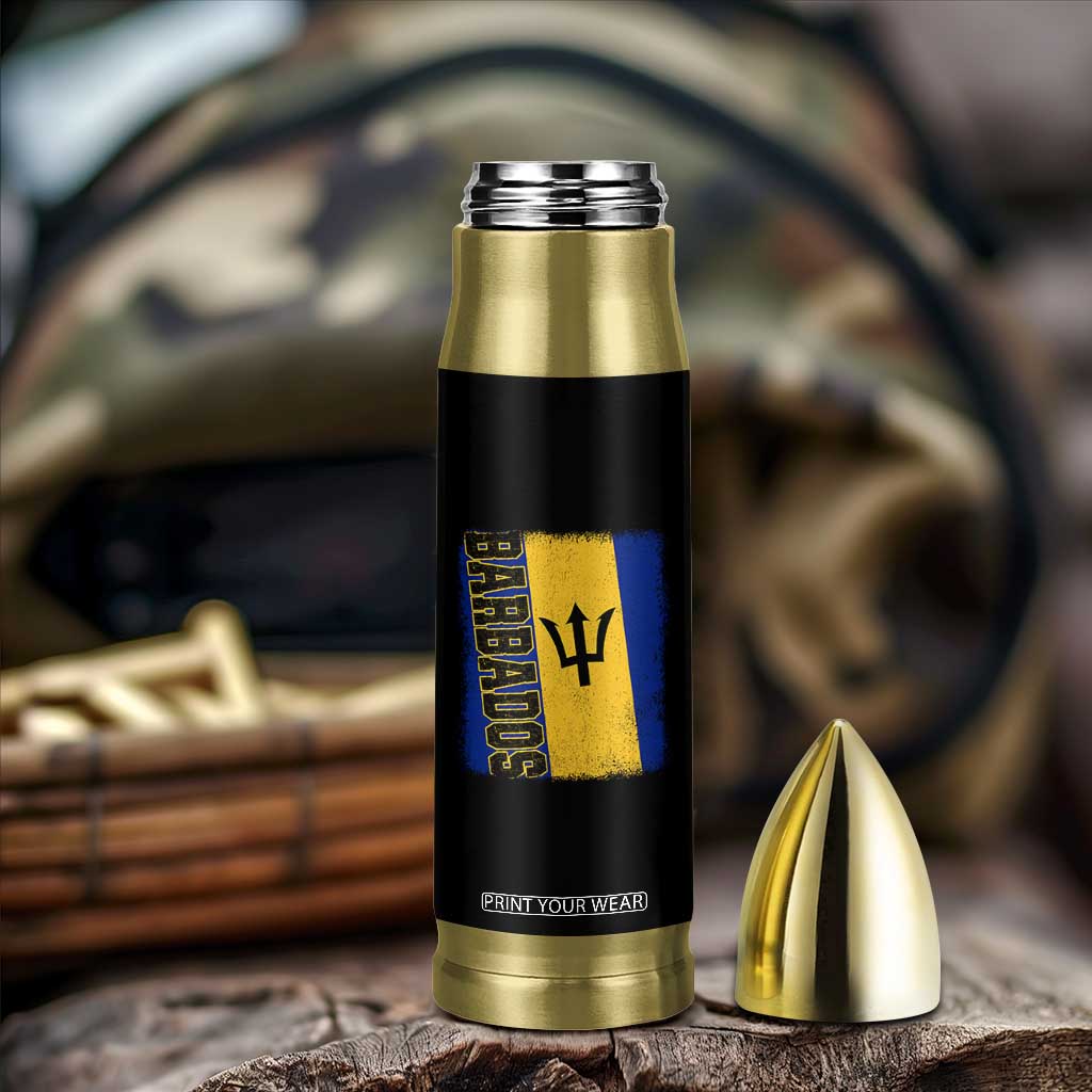 Vintage Barbados Flag Bullet Tumbler Distressed Patriotic Caribbean Island Barbadian Pride Heritage Gift TS10 Print Your Wear