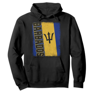 Vintage Barbados Flag Hoodie Distressed Patriotic Caribbean Island Barbadian Pride Heritage Gift TS10 Black Print Your Wear