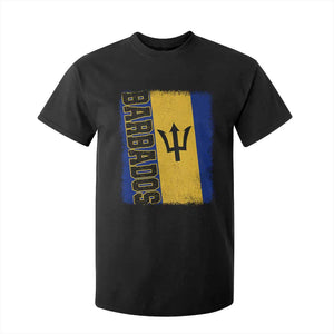 Vintage Barbados Flag T Shirt For Kid Distressed Patriotic Caribbean Island Barbadian Pride Heritage Gift TS10 Black Print Your Wear