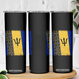Vintage Barbados Flag Skinny Tumbler Distressed Patriotic Caribbean Island Barbadian Pride Heritage Gift TS10 Print Your Wear