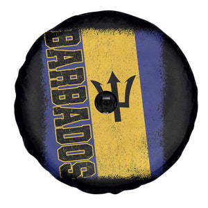 Vintage Barbados Flag Spare Tire Cover Distressed Patriotic Caribbean Island Barbadian Pride Heritage Gift TS10 Print Your Wear