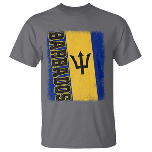 Vintage Barbados Flag T Shirt Distressed Patriotic Caribbean Island Barbadian Pride Heritage Gift TS10 Charcoal Print Your Wear