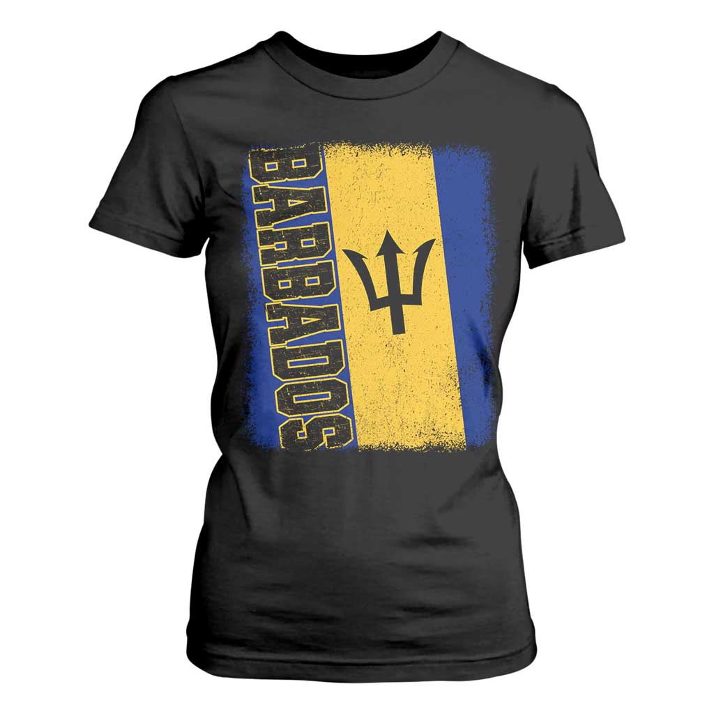 Vintage Barbados Flag T Shirt For Women Distressed Patriotic Caribbean Island Barbadian Pride Heritage Gift TS10 Black Print Your Wear