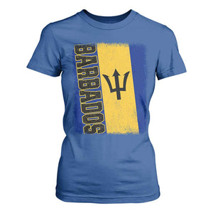Vintage Barbados Flag T Shirt For Women Distressed Patriotic Caribbean Island Barbadian Pride Heritage Gift TS10 Royal Blue Print Your Wear
