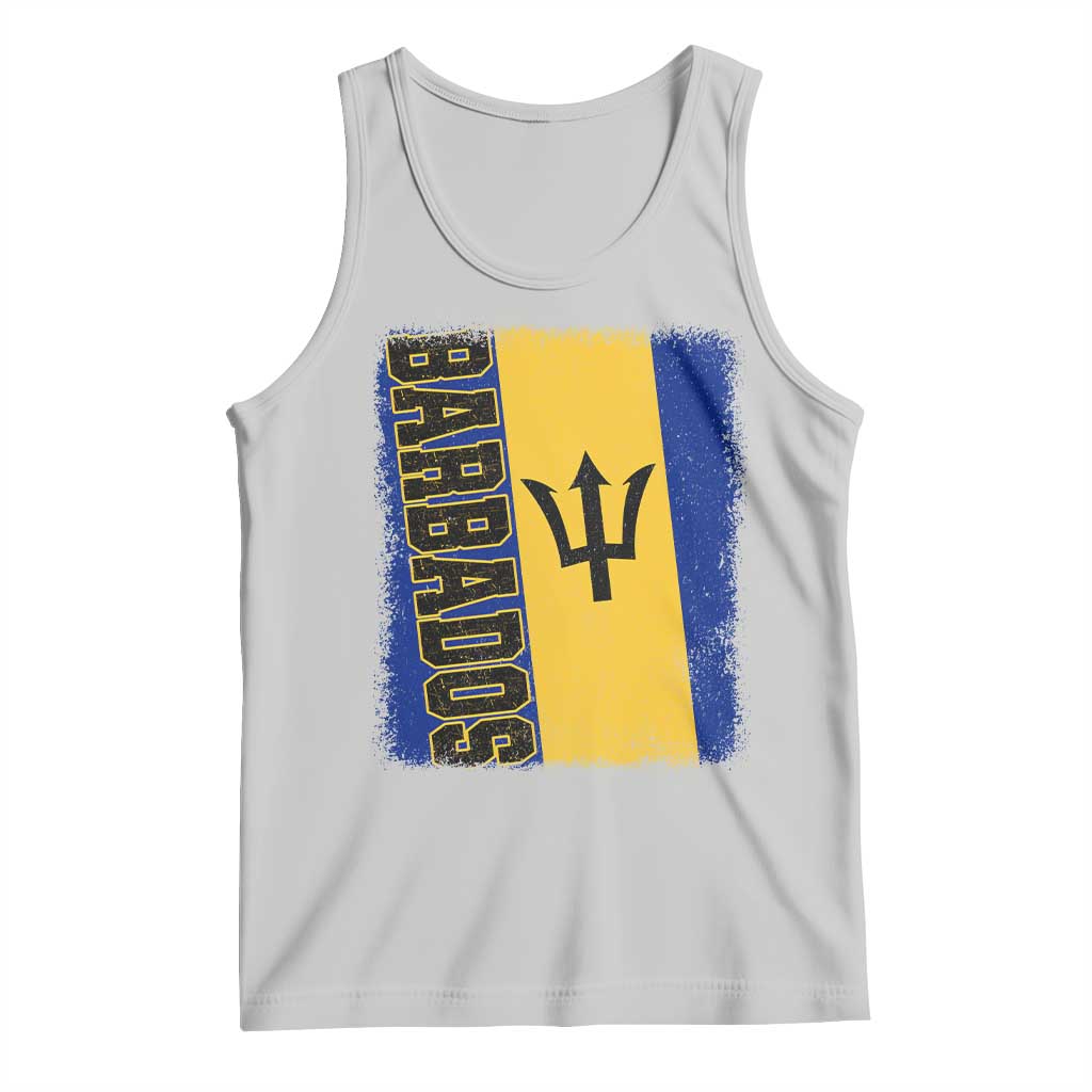 Vintage Barbados Flag Tank Top Distressed Patriotic Caribbean Island Barbadian Pride Heritage Gift TS10 Ash Print Your Wear