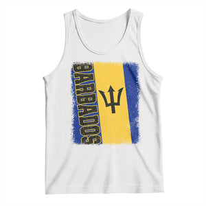 Vintage Barbados Flag Tank Top Distressed Patriotic Caribbean Island Barbadian Pride Heritage Gift TS10 White Print Your Wear